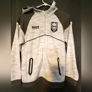 Star Wars Boy's Stormtrooper Hooded Jacket Size L 14/16 Full Zip Up